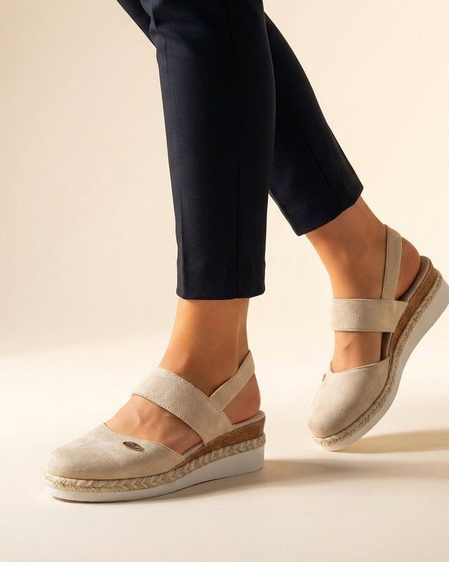 Noelle | Comfortable Espadrille Sandals – Platform Slingback