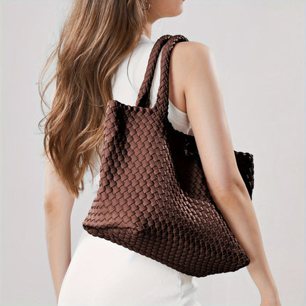 Ondine | Textured Tote Bag – Large Woven Carryall Style