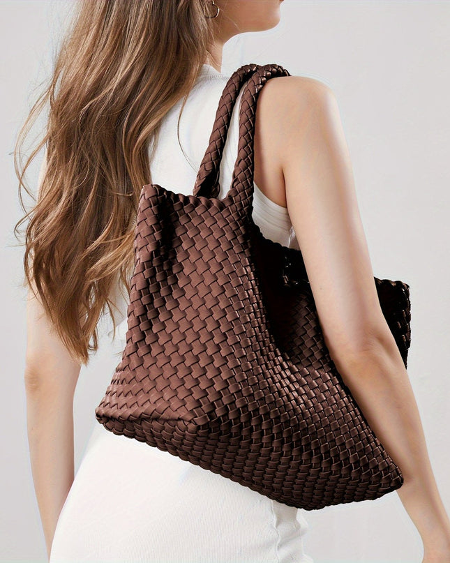 Ondine | Textured Tote Bag – Large Woven Carryall Style