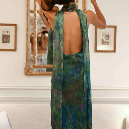 Ottilie | Elegant Party Dress – Halter Neck Maxi Style