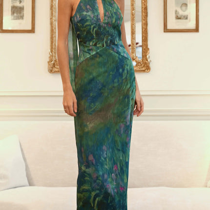 Ottilie | Elegant Party Dress – Halter Neck Maxi Style