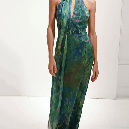 Ottilie | Elegant Party Dress – Halter Neck Maxi Style