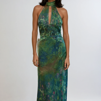 Ottilie | Elegant Party Dress – Halter Neck Maxi Style
