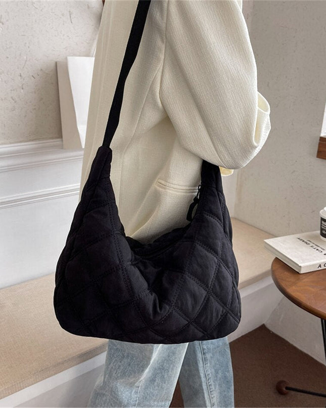Ottilie | Soft-Structured Shoulder Bag – Quilted Puffer Style