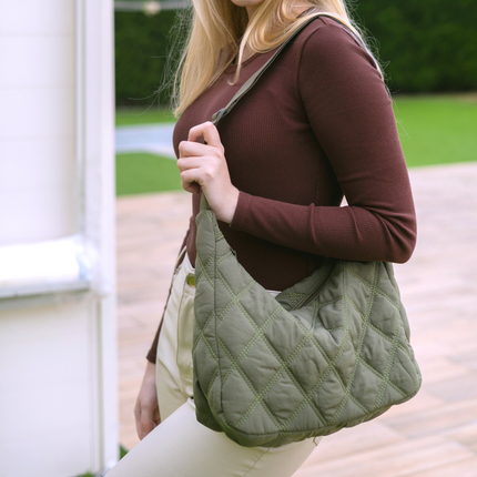 Ottilie | Soft-Structured Shoulder Bag – Quilted Puffer Style