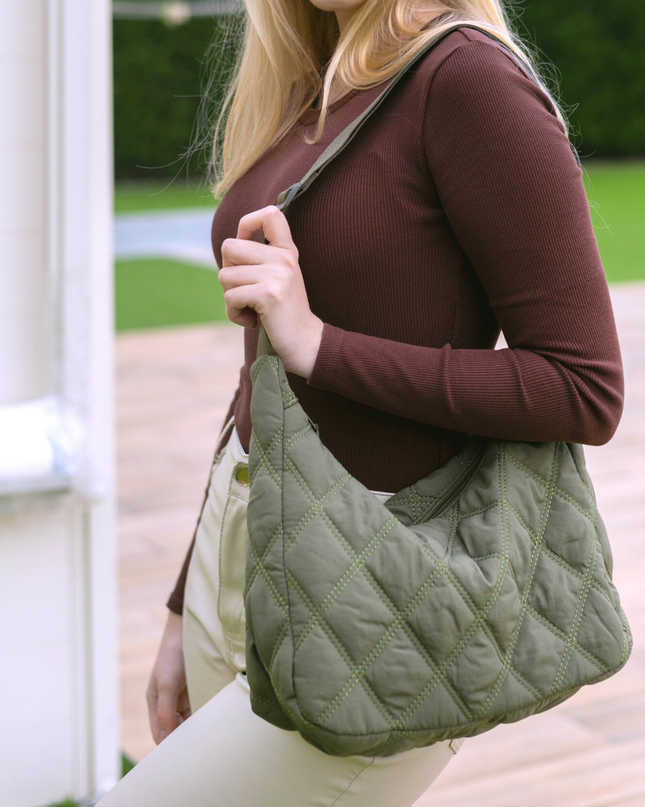 Ottilie | Soft-Structured Shoulder Bag – Quilted Puffer Style