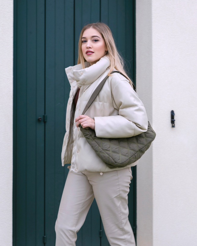 Ottilie | Soft-Structured Shoulder Bag – Quilted Puffer Style