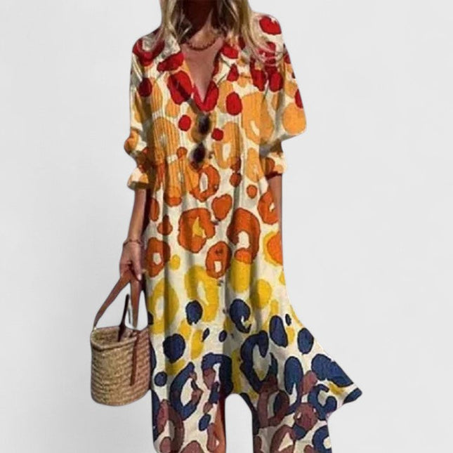 Paloma | Artistic Boho Shirt Dress – Floral Print