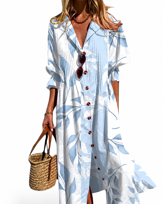 Paloma | Artistic Boho Shirt Dress – Floral Print