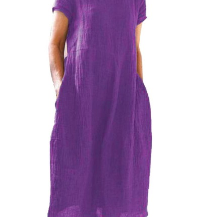 Phoebe | Relaxed Short Sleeve Maxi Dress