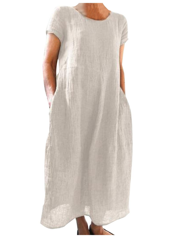 Phoebe | Relaxed Short Sleeve Maxi Dress