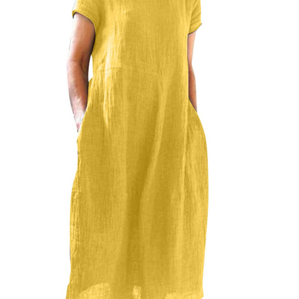 Phoebe | Relaxed Short Sleeve Maxi Dress