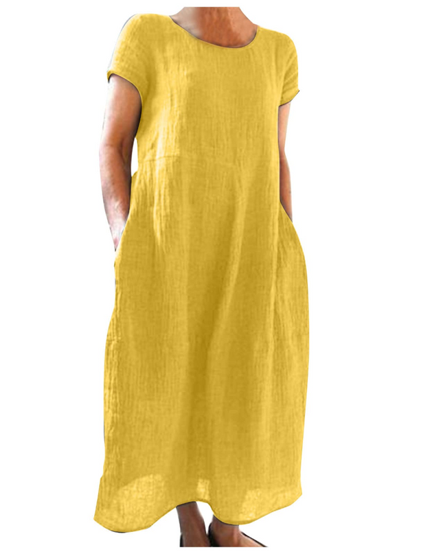 Phoebe | Relaxed Short Sleeve Maxi Dress
