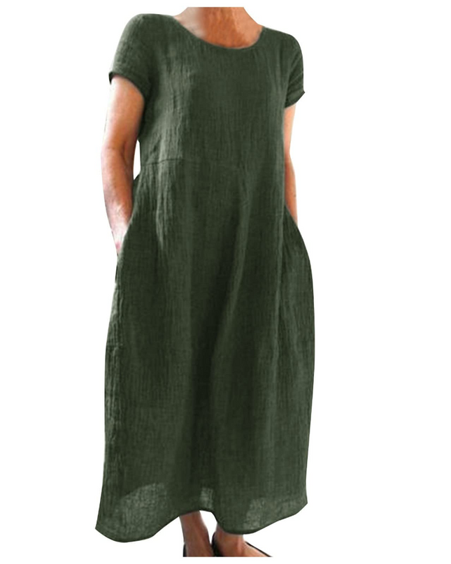 Phoebe | Relaxed Short Sleeve Maxi Dress