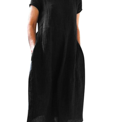 Phoebe | Relaxed Short Sleeve Maxi Dress
