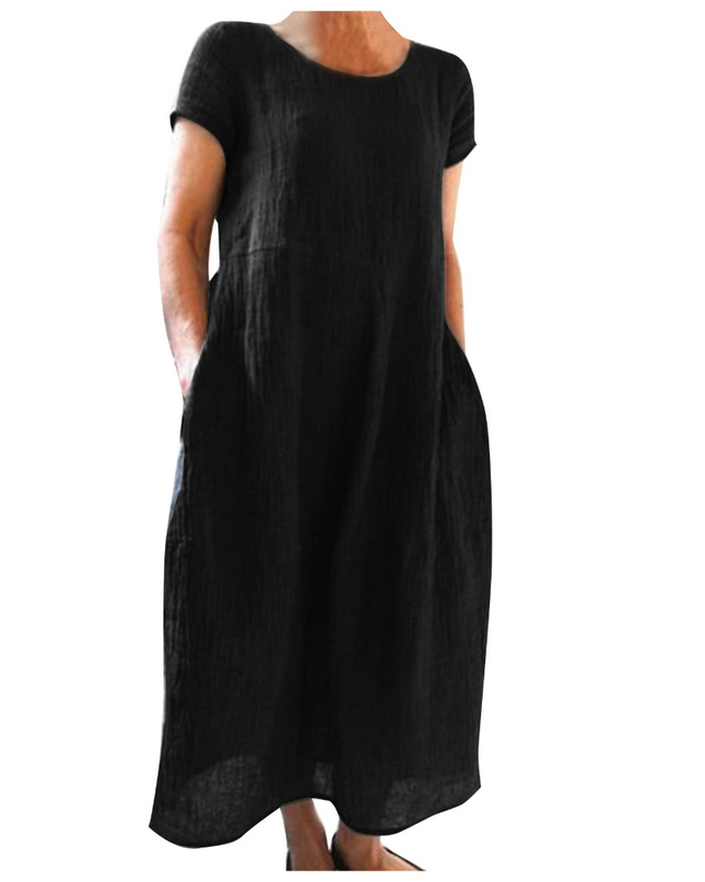 Phoebe | Relaxed Short Sleeve Maxi Dress
