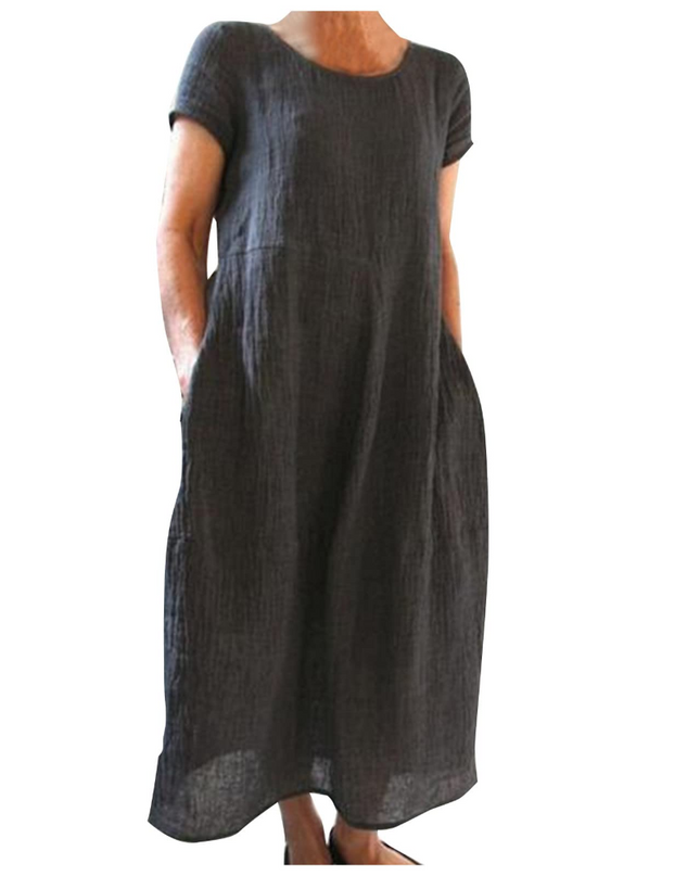 Phoebe | Relaxed Short Sleeve Maxi Dress