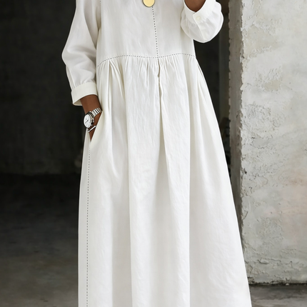 Roberta | Relaxed Denim Dress – Maxi Long Sleeve