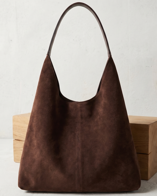 Sabine | Luxe Women's Tote Bag – Vegan Suede Hobo Style