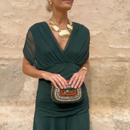 Seraphine | Elegant Cocktail Dress – Draped Maxi Style