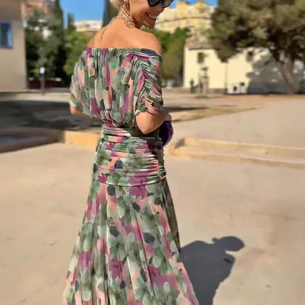 Seraphine | Elegant Cocktail Dress – Draped Maxi Style