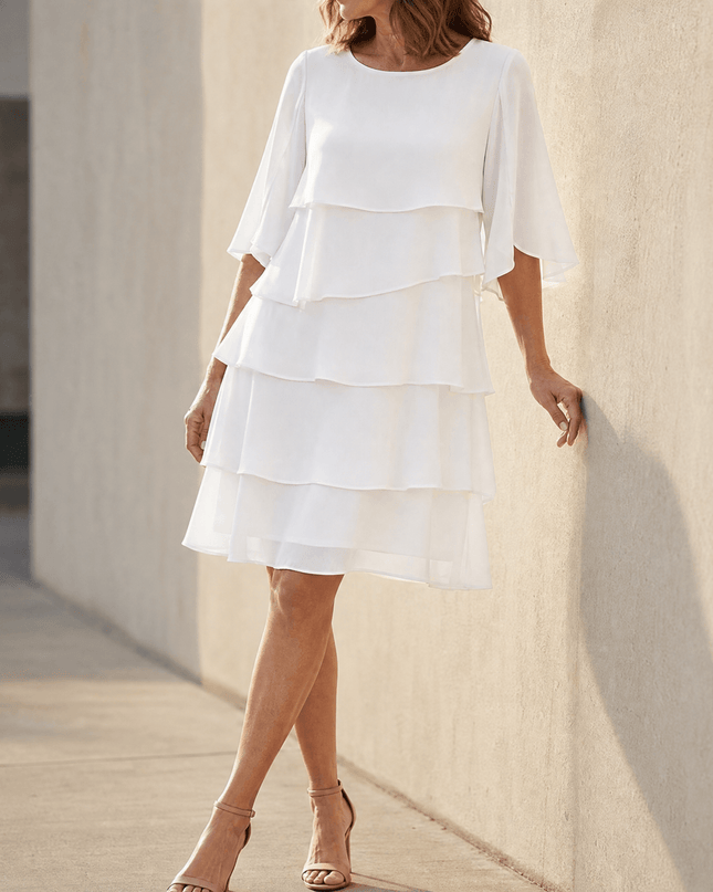 Seraphine | Flowy Mini Dress – Layered Ruffle Style