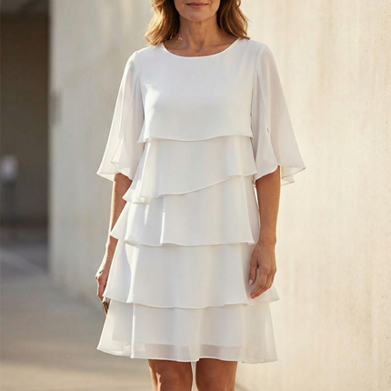 Seraphine | Flowy Mini Dress – Layered Ruffle Style