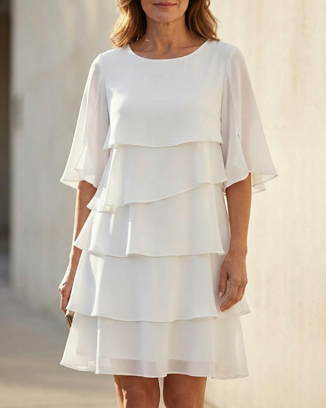 Seraphine | Flowy Mini Dress – Layered Ruffle Style
