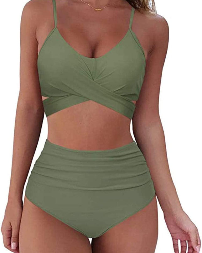 Seraphine | High-Waisted Bikini – Women's Wrap Top Set