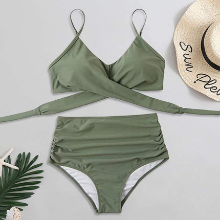Seraphine | High-Waisted Bikini – Women's Wrap Top Set