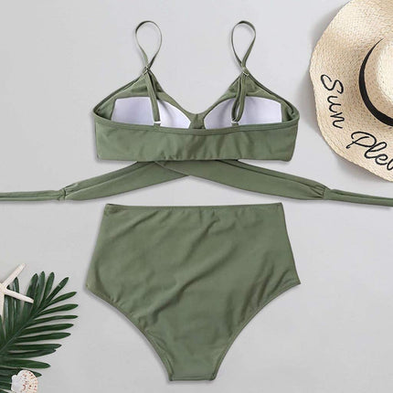 Seraphine | High-Waisted Bikini – Women's Wrap Top Set