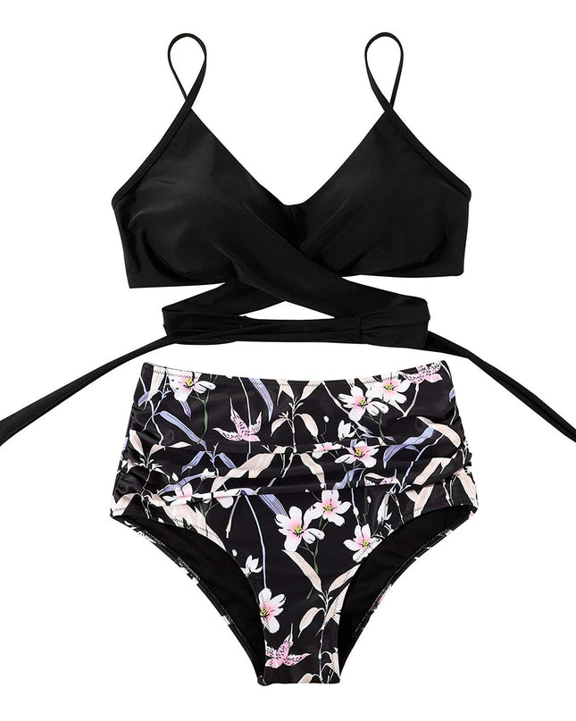 Seraphine | High-Waisted Bikini – Women's Wrap Top Set