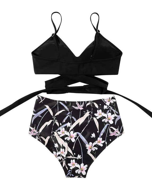 Seraphine | High-Waisted Bikini – Women's Wrap Top Set