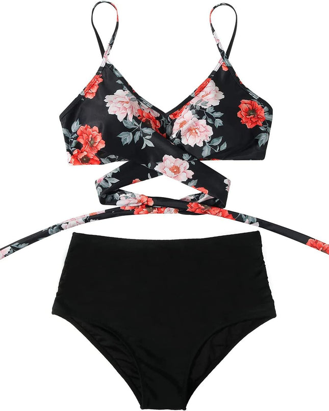 Seraphine | High-Waisted Bikini – Women's Wrap Top Set