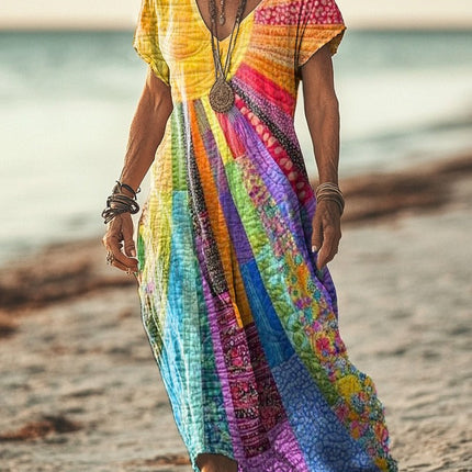 Sienna | Bohemian Midi Dress – Sun Design Dress