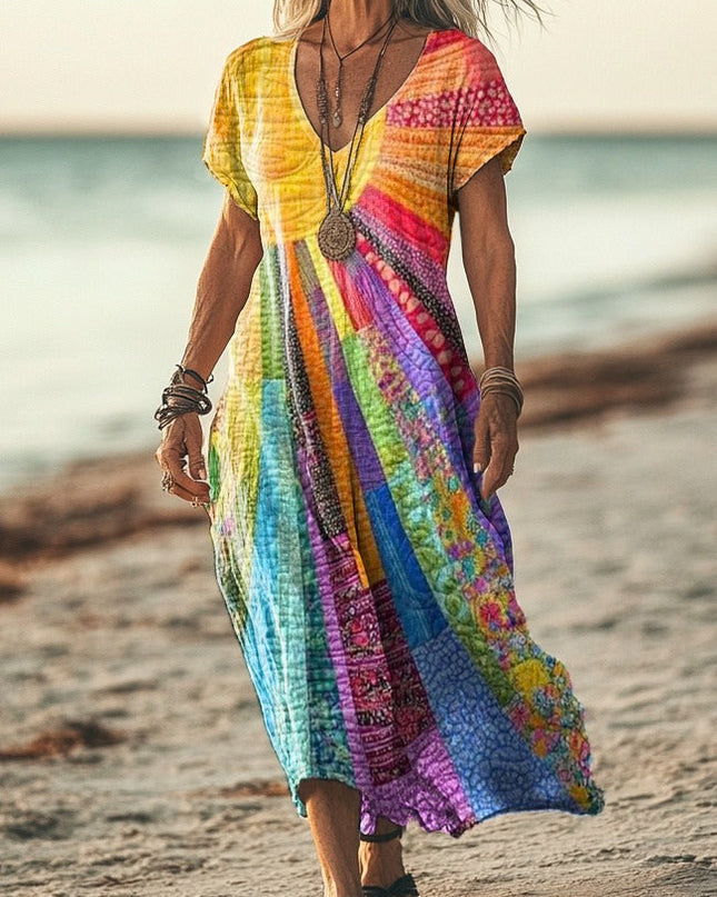 Sienna | Bohemian Midi Dress – Sun Design Dress