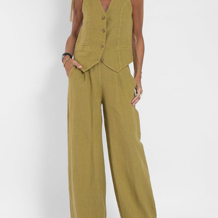 Sienna | Tailored Women's Two Piece Set Pants and Top – Wide-Leg Suit