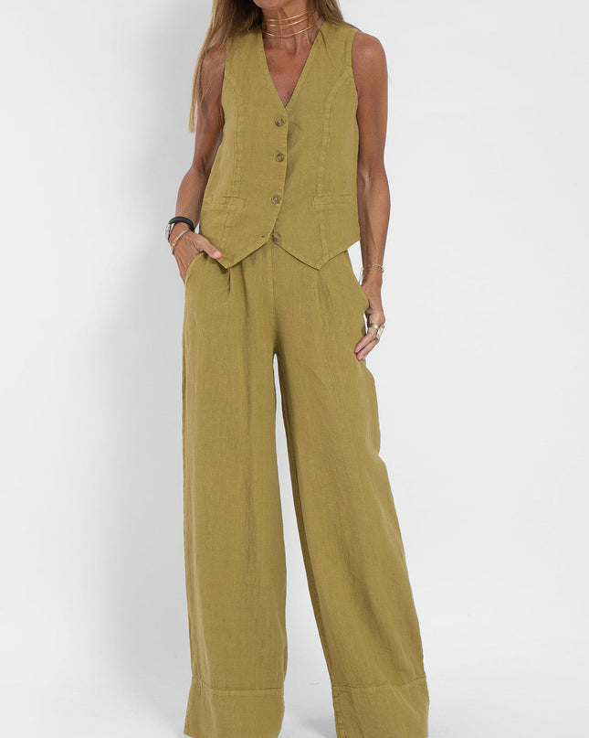 Sienna | Tailored Women's Two Piece Set Pants and Top – Wide-Leg Suit