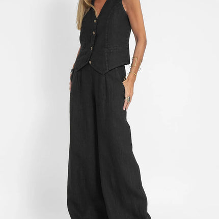 Sienna | Tailored Women's Two Piece Set Pants and Top – Wide-Leg Suit