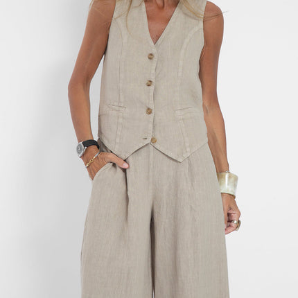 Sienna | Tailored Women's Two Piece Set Pants and Top – Wide-Leg Suit