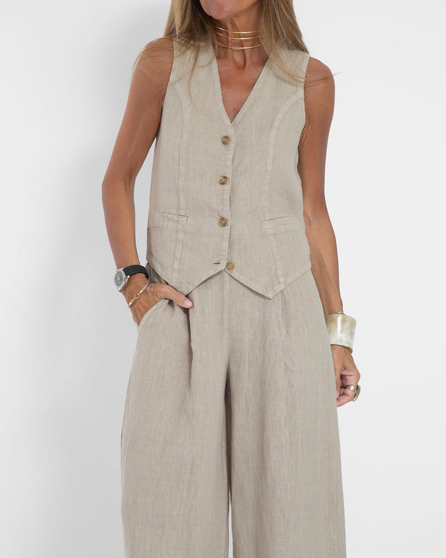 Sienna | Tailored Women's Two Piece Set Pants and Top – Wide-Leg Suit