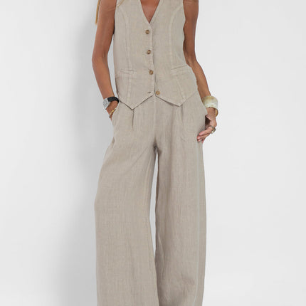 Sienna | Tailored Women's Two Piece Set Pants and Top – Wide-Leg Suit