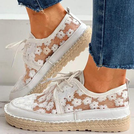 Eva - Stylish Embroidered Lace Footwear for Special Occasions