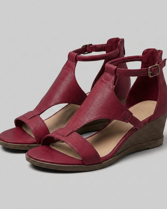 Solenne | Elegant Wedge Sandals – Orthopedic Comfort Fit