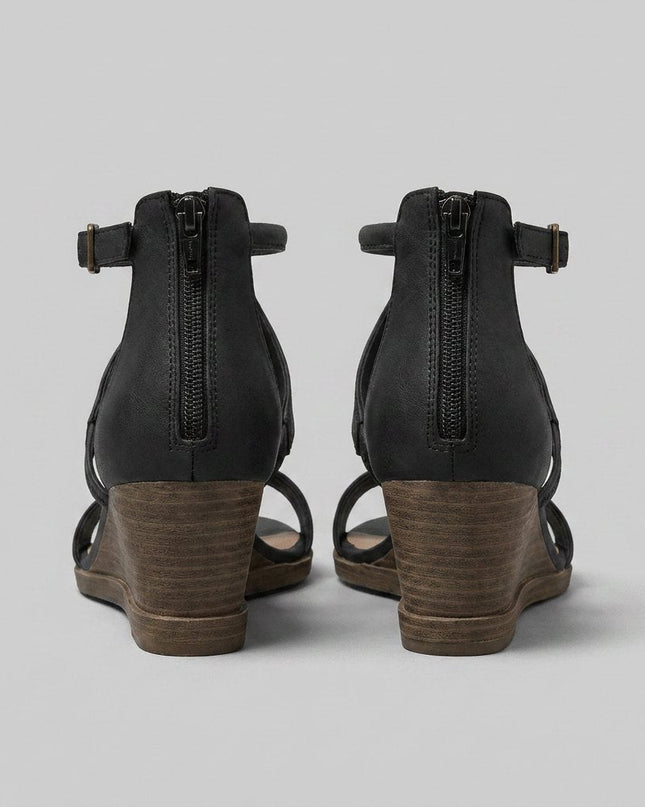 Solenne | Elegant Wedge Sandals – Orthopedic Comfort Fit
