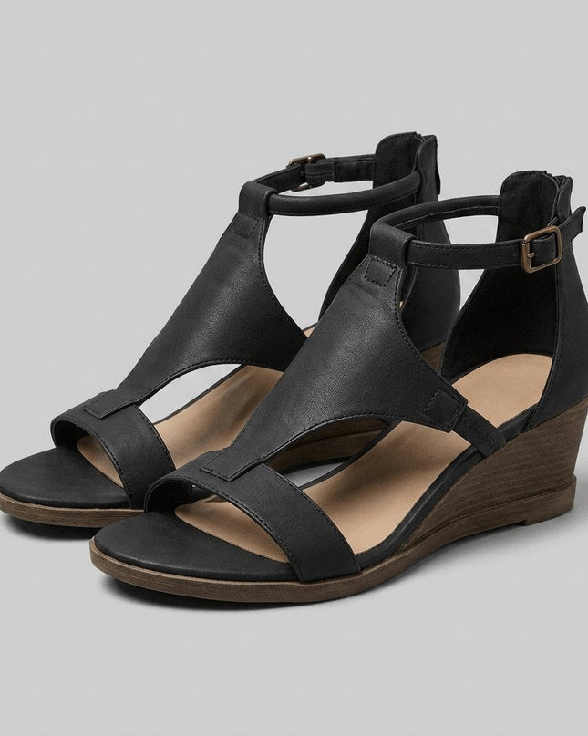 Solenne | Elegant Wedge Sandals – Orthopedic Comfort Fit
