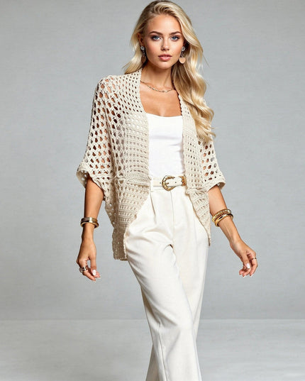 Sorelle | Elegant Cardigan – Relaxed Open-Knit Layer