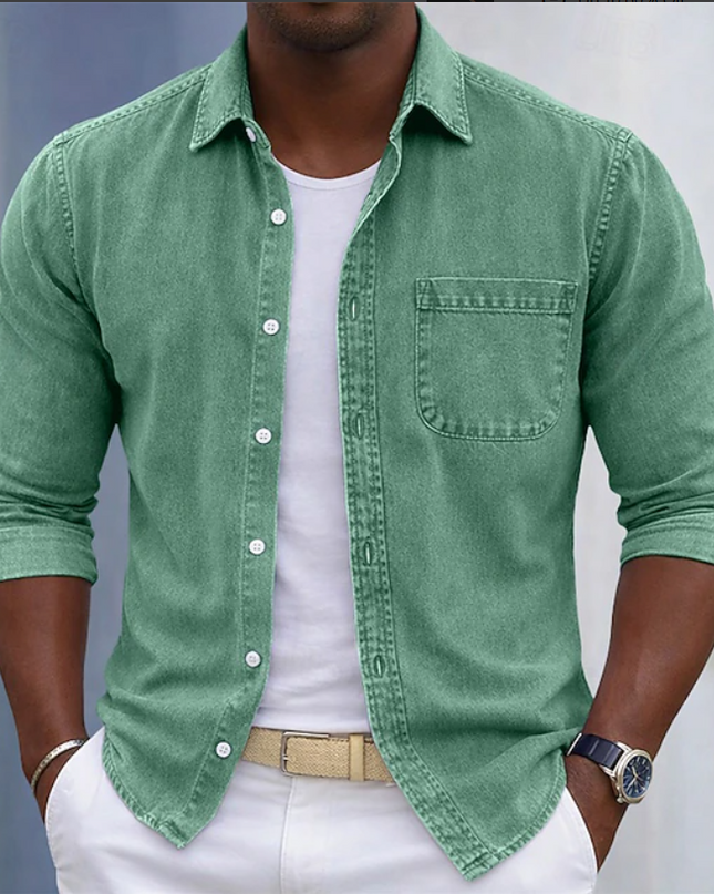 Thayer | Casual Men's Shirt – Button-Up Pocket Design