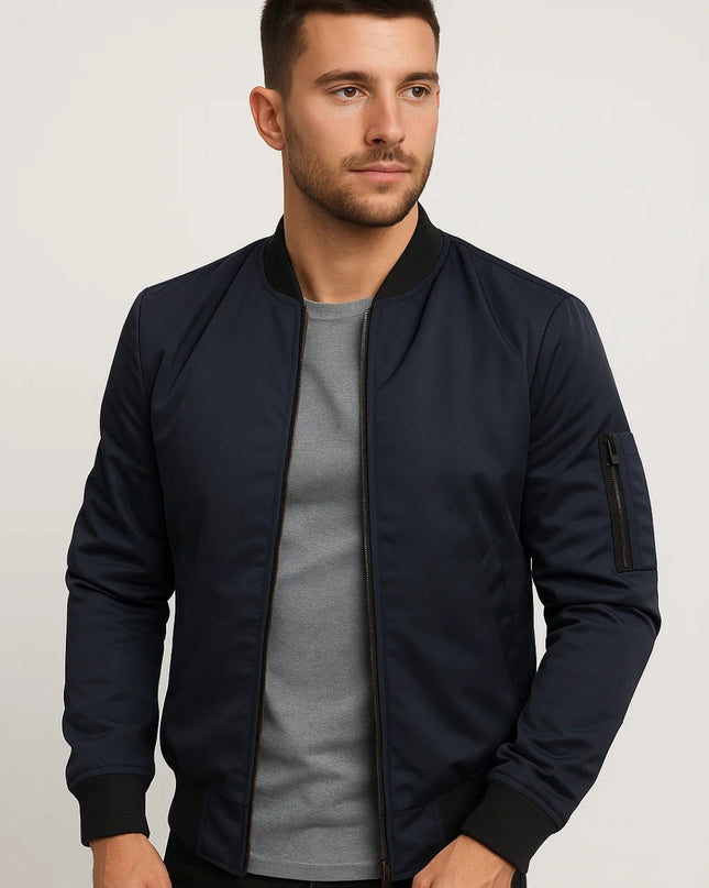 Thorne | Classic Bomber Jacket – Men's Zip-Up Everyday Style