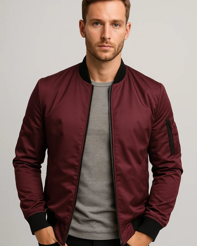 Thorne | Classic Bomber Jacket – Men's Zip-Up Everyday Style